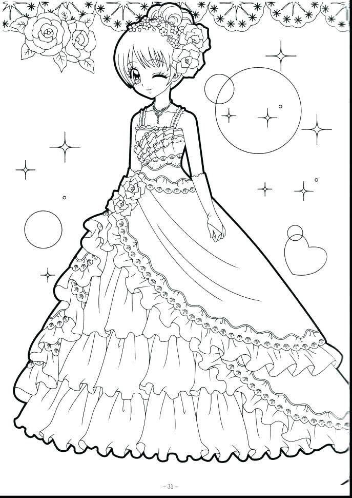 687x970 Anime Girl Coloring Page Anime Girls Coloring Pages Cute Girl