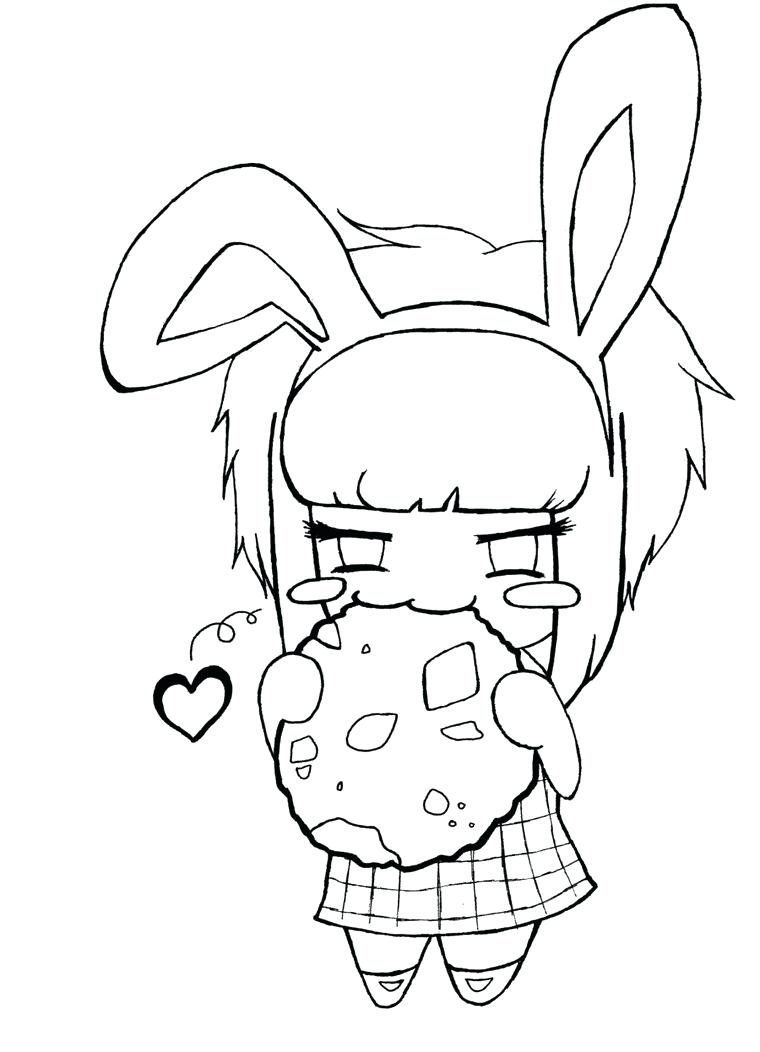 760x1052 Coloring Page ~ Cute Anime Coloring Pages Page Chibi Girl