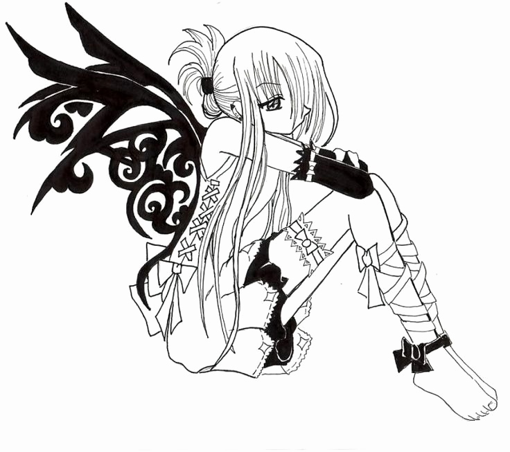 Anime Kissing Coloring Pages