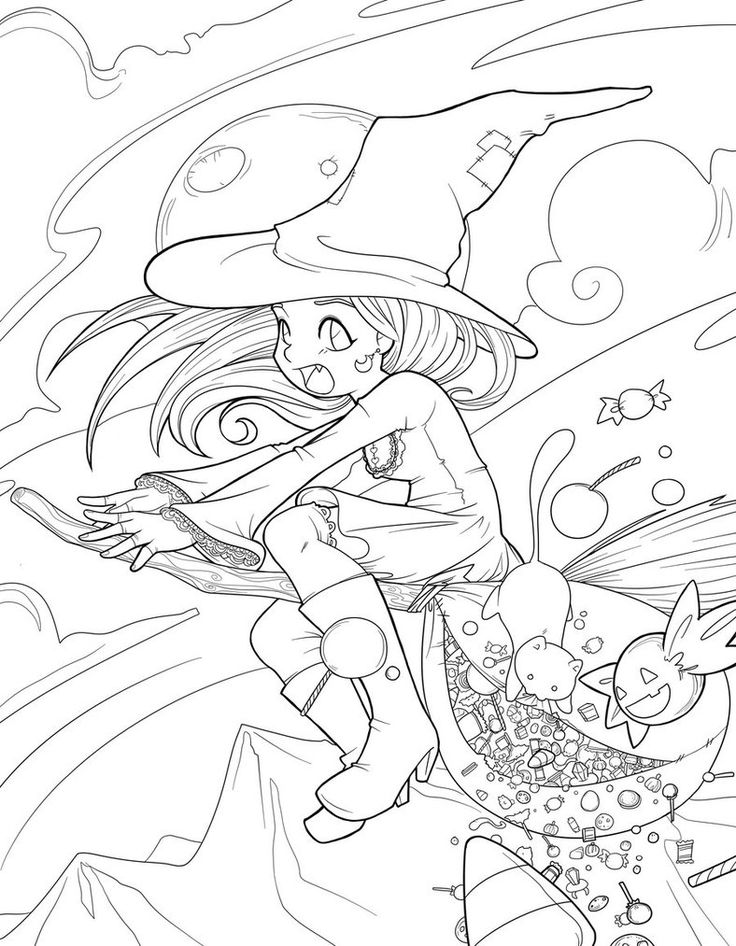 Anime Line Art Coloring Pages