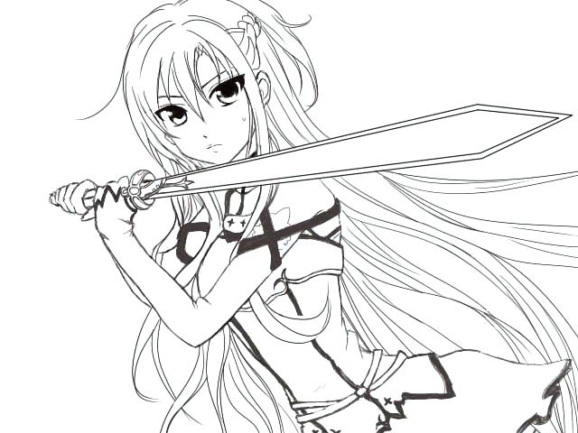 Anime Mermaid Coloring Pages