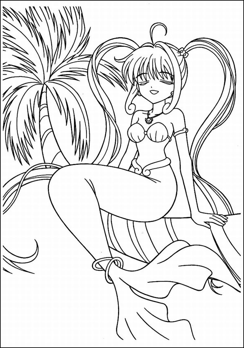 785x1118 Anime Mermaid Coloring Pages For Kids