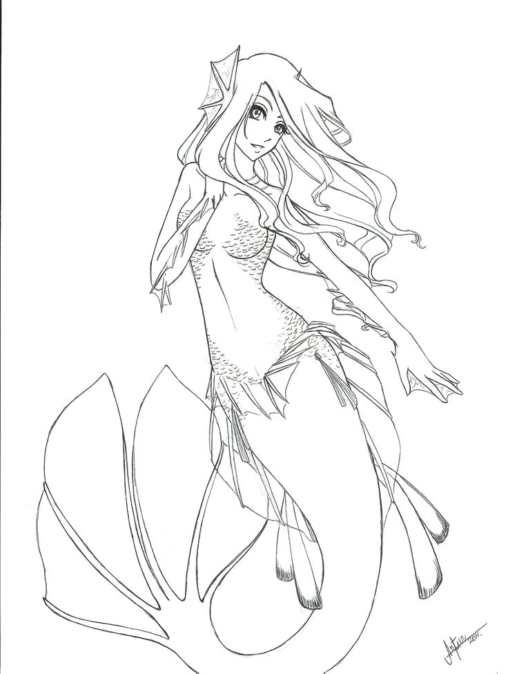 736x975 Coloring Pages Of Mermaids Drawn Mermaid 6 Mermaid Melody Coloring