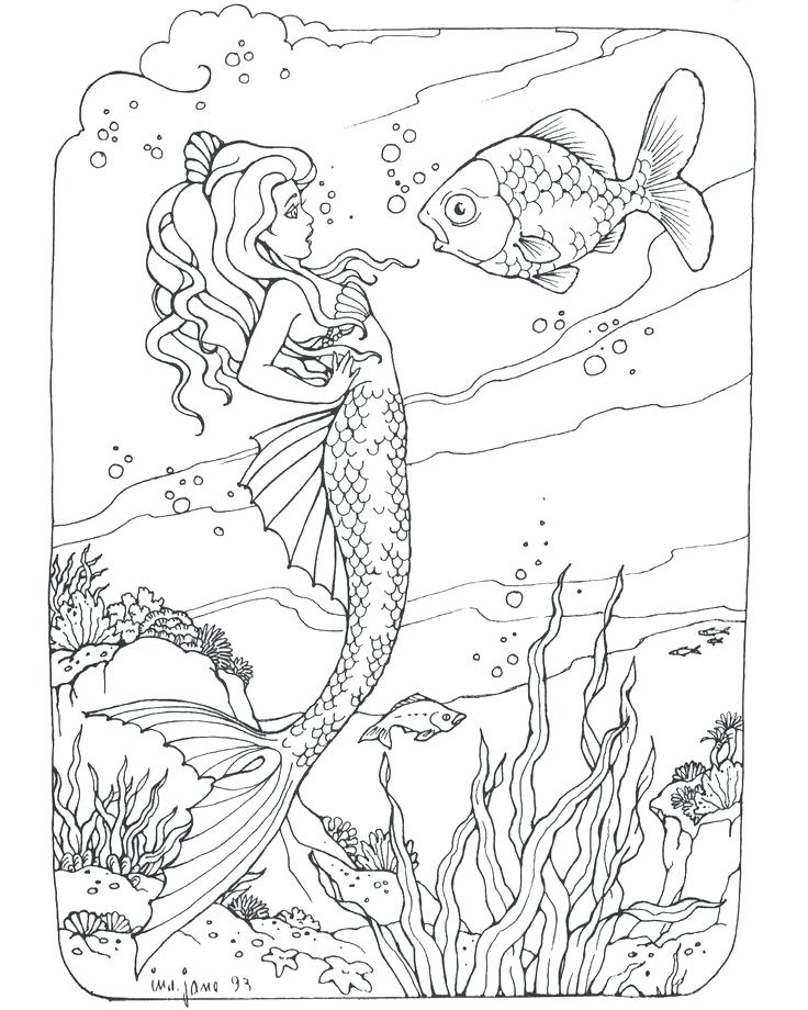 736x920 Elegant Coloring Pages Of Mermaids For Free Mermaid Coloring Pages