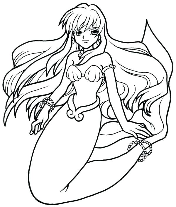 600x705 Mermaid Coloring Pages Printable