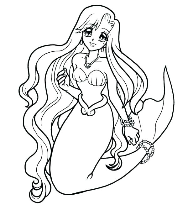 600x686 Anime Mermaid Coloring Pages Anime Mermaid Coloring Pages Mermaid