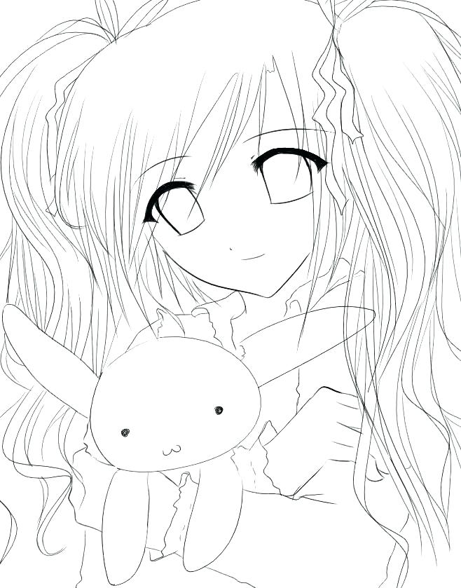 658x839 Anime Girl Neko Coloring Pages Printable Coloring Cute Girl