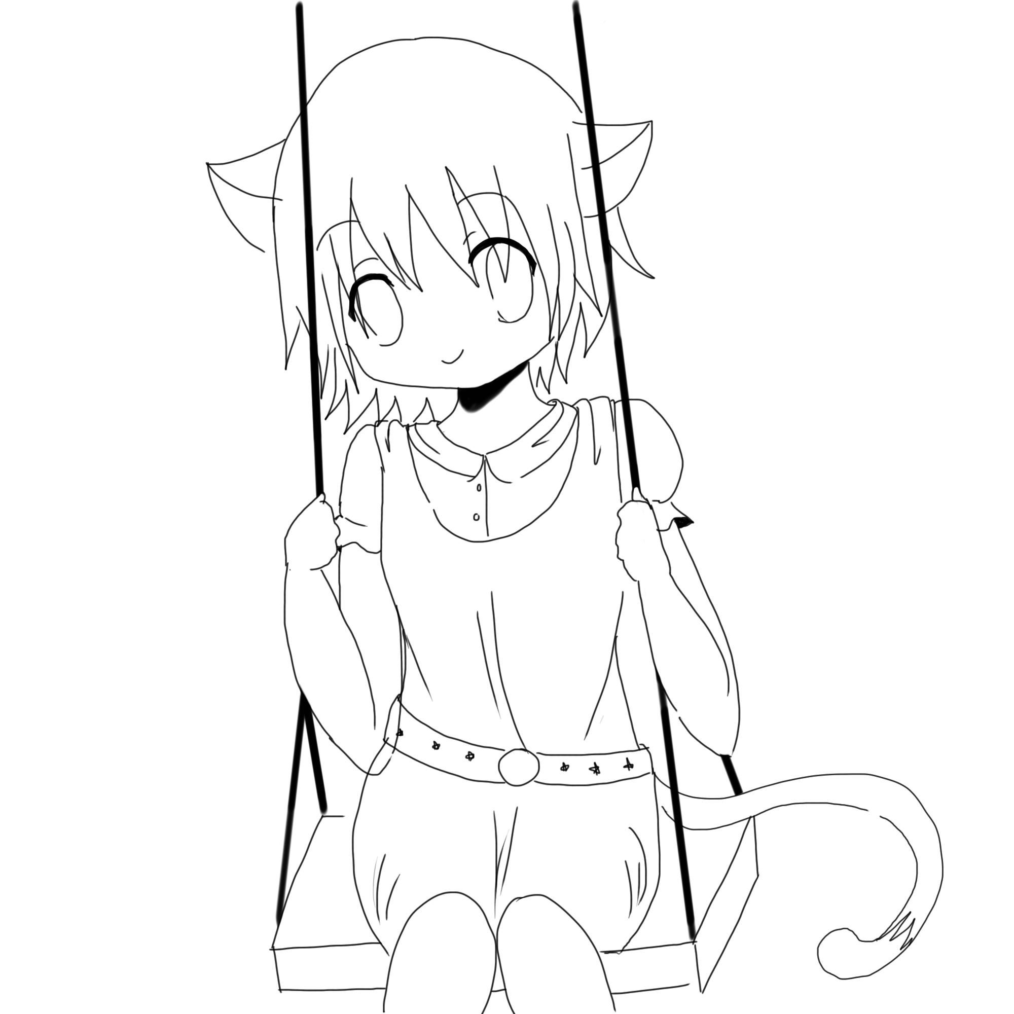 2000x2000 Anime Neko Coloring Pages Coloring Sheets