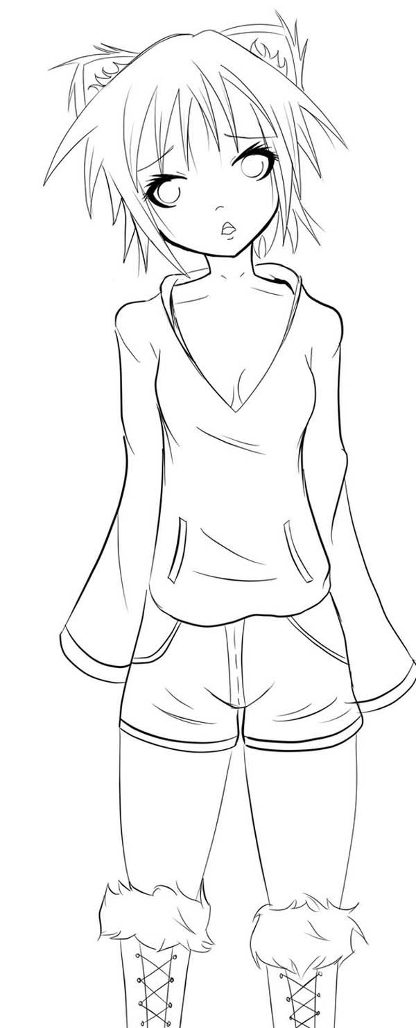 600x1482 Anime Coloring Pages Line Funny Coloring New Coloring Sheets