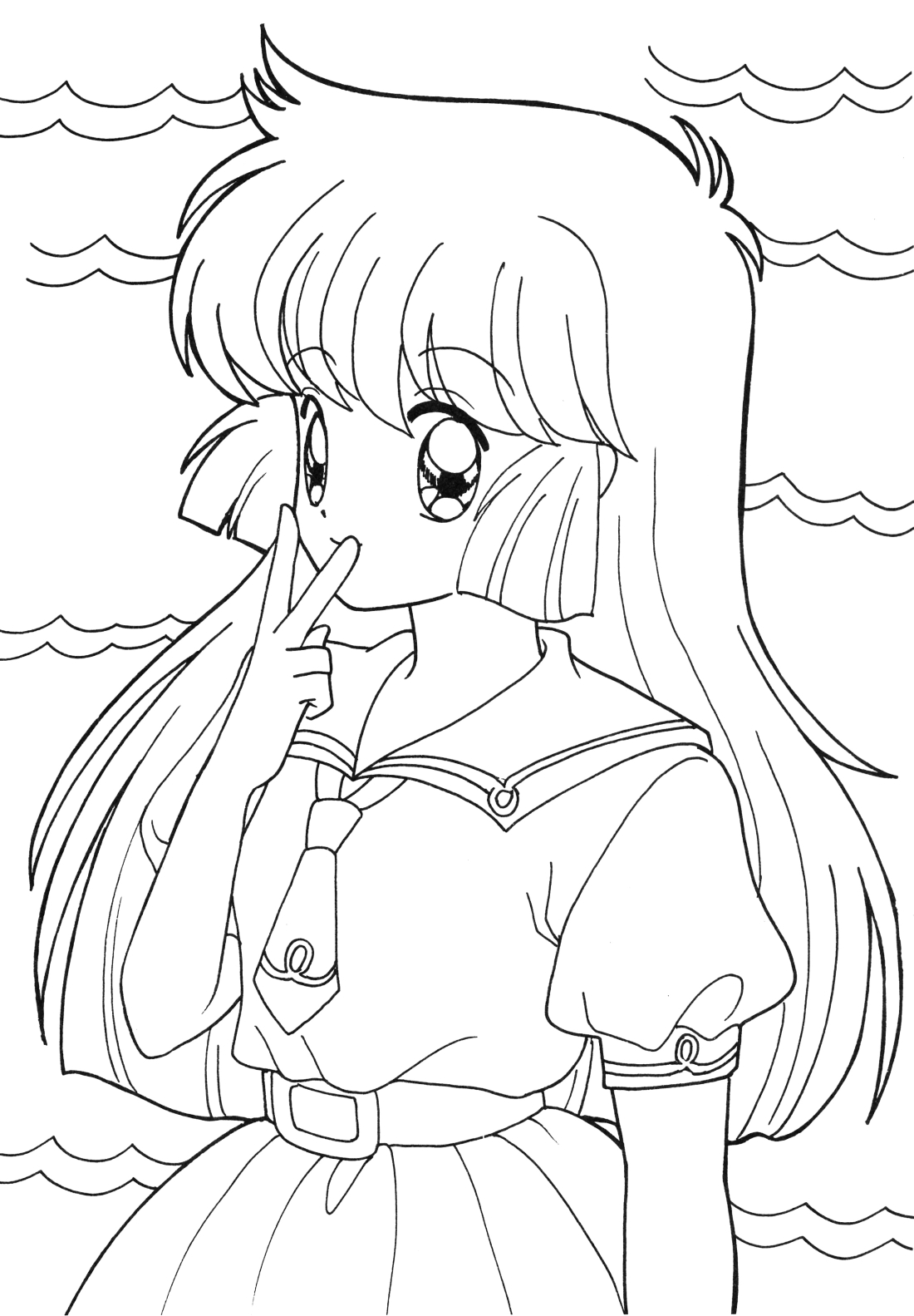 Anime School Girl Coloring Pages