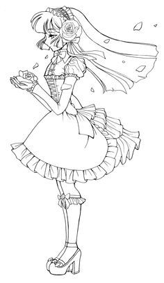 236x406 Anime Lolita Girl Coloring Pages