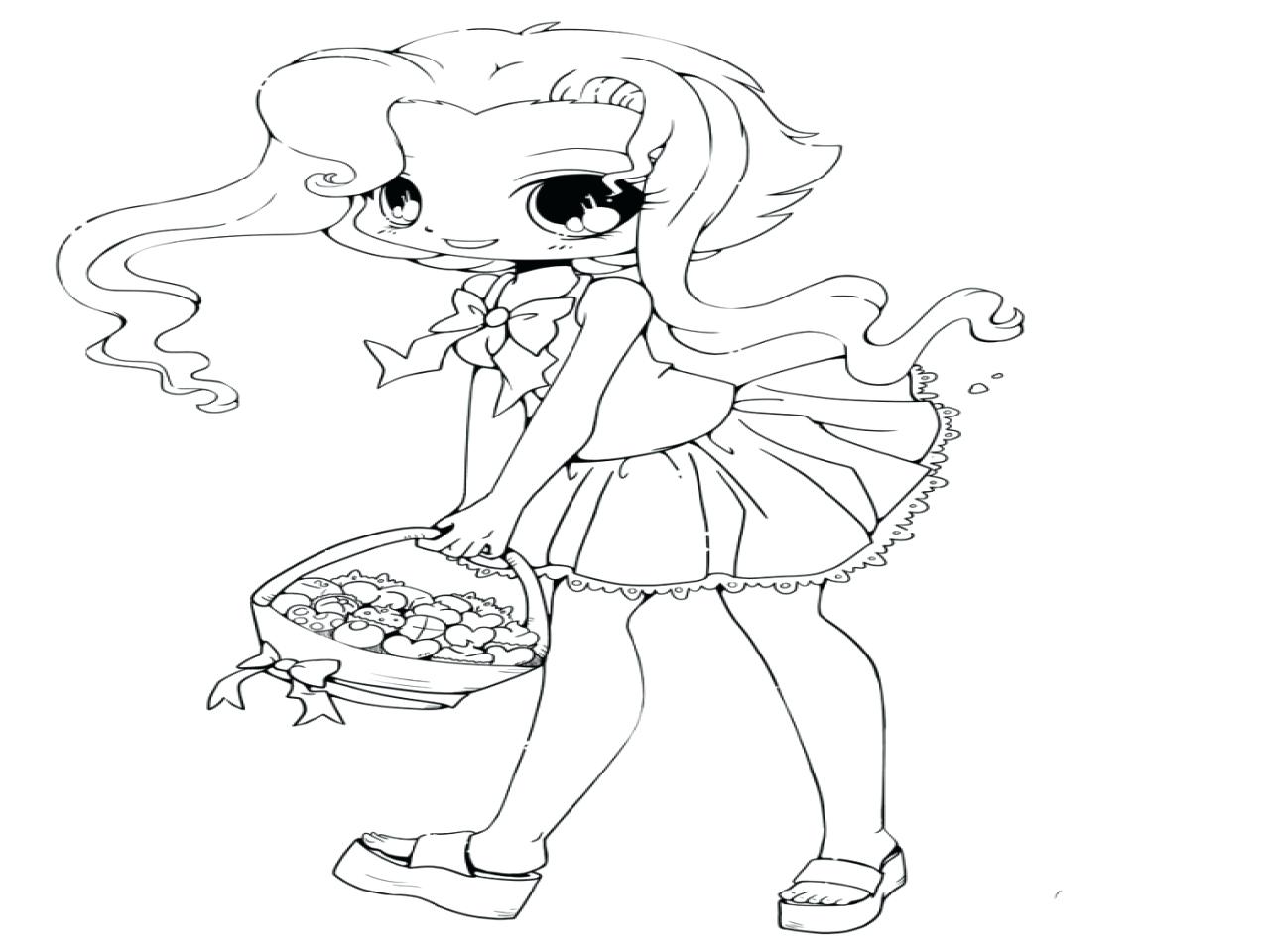 1280x960 Anime School Girl Coloring Page Goddess By On Pages Online