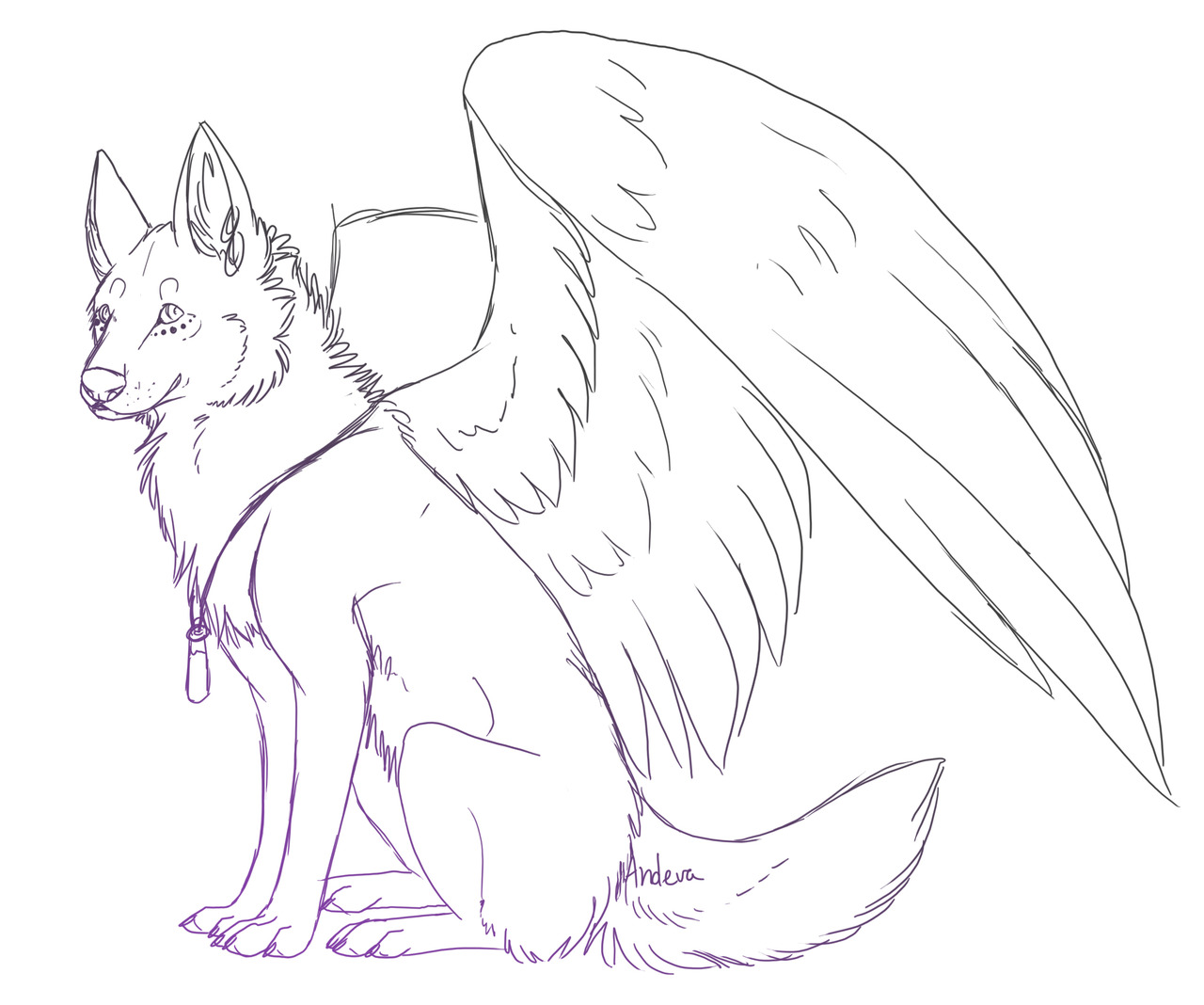1280x1068 Wolf Pack Drawing