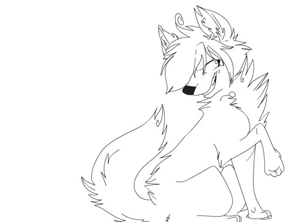 600x450 Anime Wolf Girl Coloring Pages