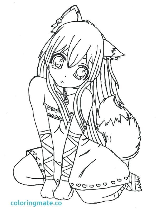 600x825 Emo Anime Coloring Pages To Print Fresh Wolf Couple Girl Color