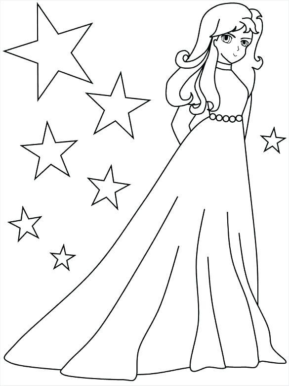 585x780 Girl Coloring Pages Printable Anime School Girl Coloring Pages