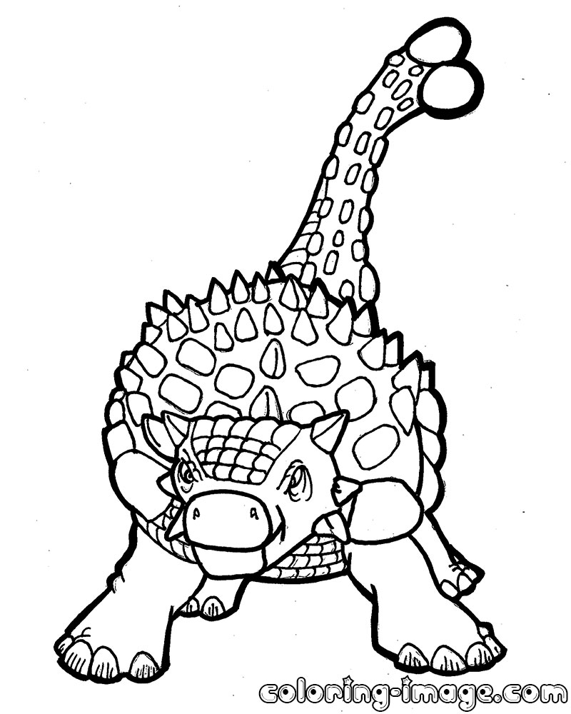 800x1000 Ankylosaurus Dinosaur Free Coloring Pages For Kids