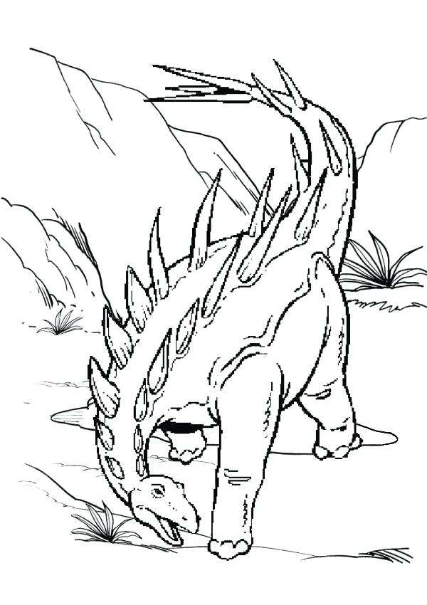 600x850 Ankylosaurus Coloring Page