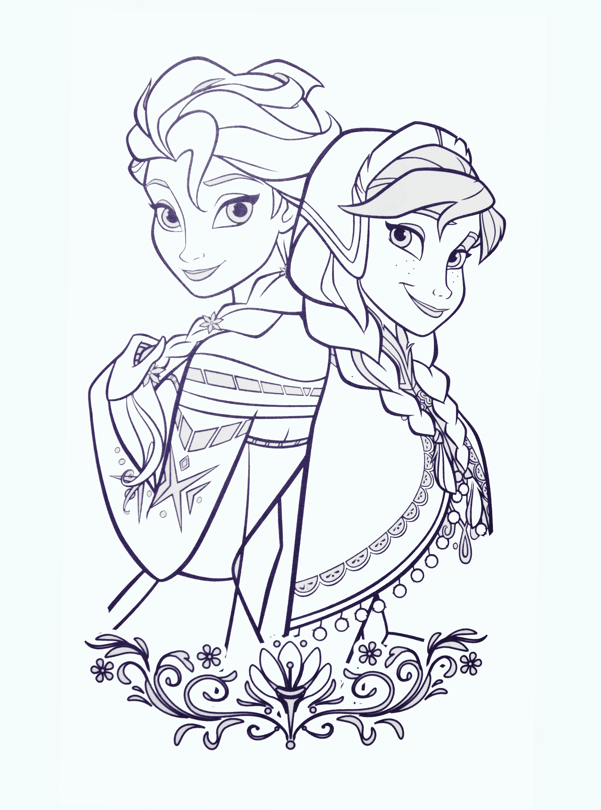 1944x2617 Anna Frozen Coloring Pages