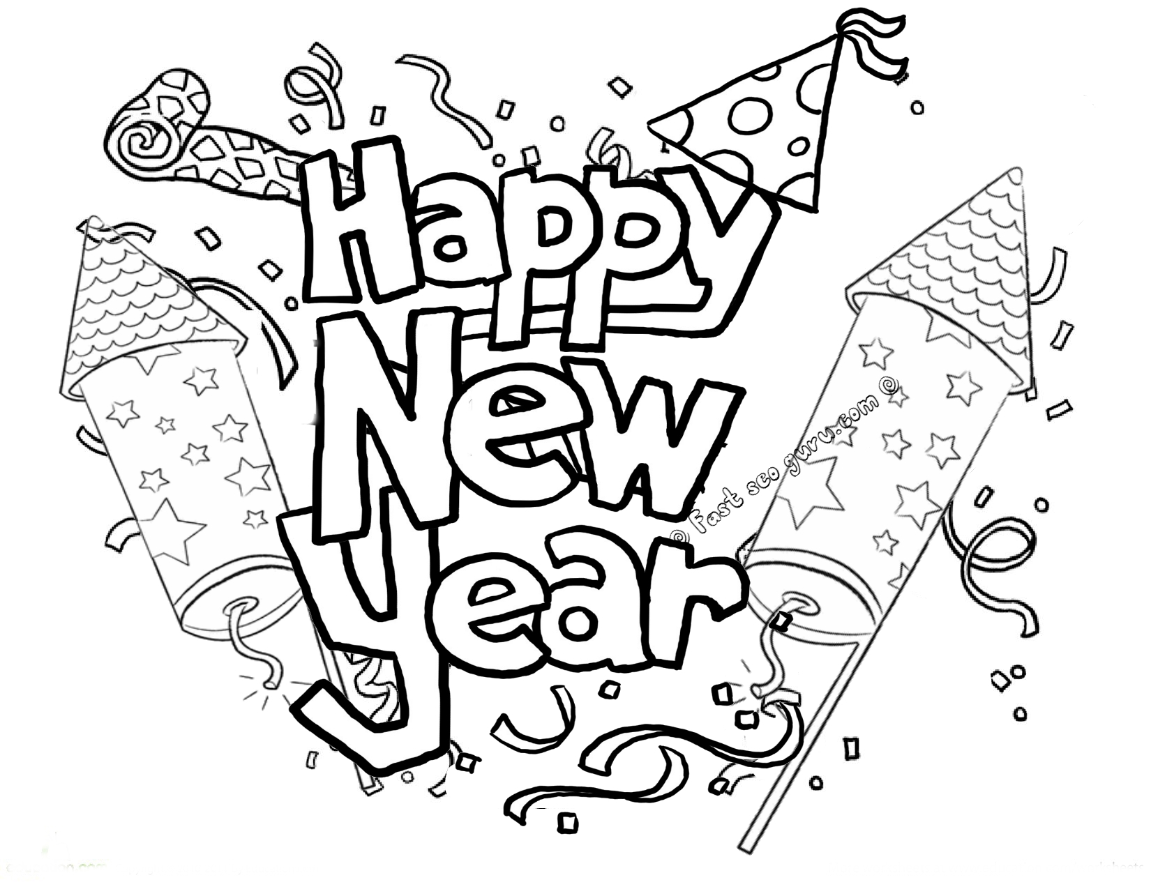 1650x1275 Awesome New Year S Printable Coloring Book Pages Free Colouring