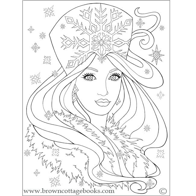 650x650 Snowmaiden.jpg Girl Drawings Coloring