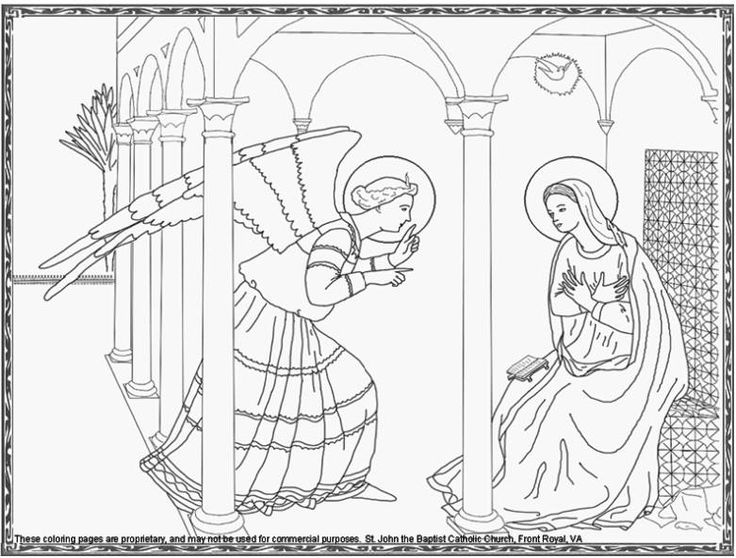 Annunciation Coloring Page