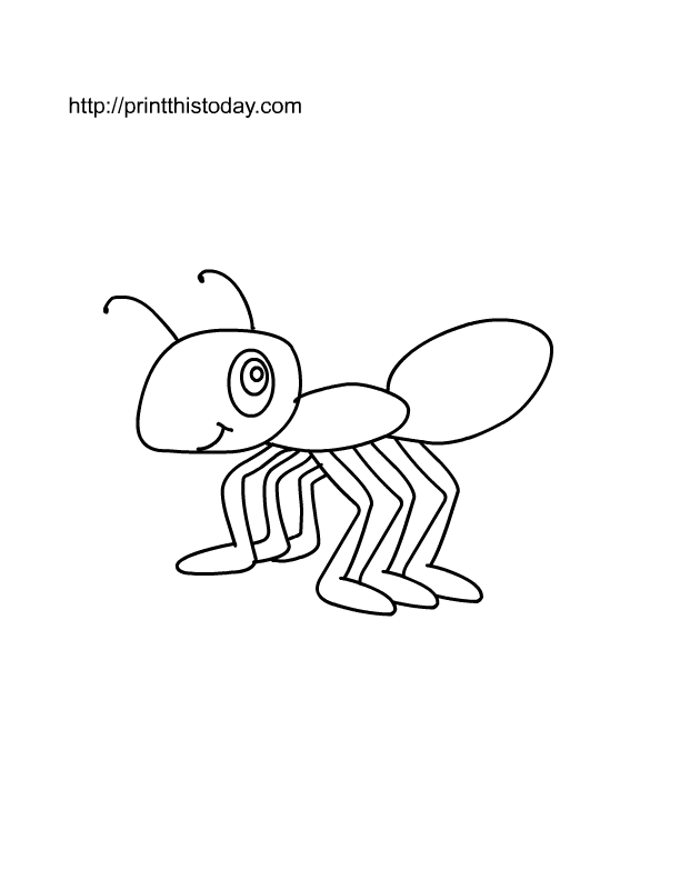 Ant Coloring Page