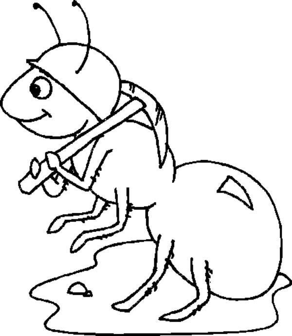 600x691 Grasshopper And Ant Coloring Page 12