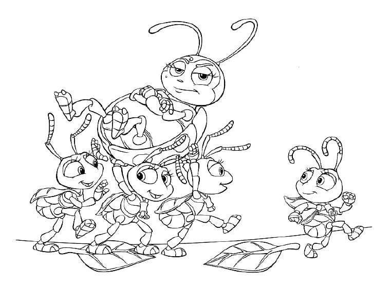 761x554 Ladybug With The Small Ant Coloring Pages Coloring Pages (For