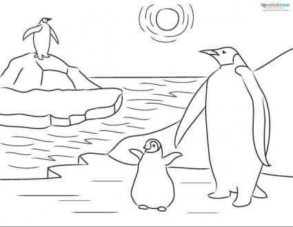 425x329 Antarctica Coloring Page Printable Penguin Coloring Sheets