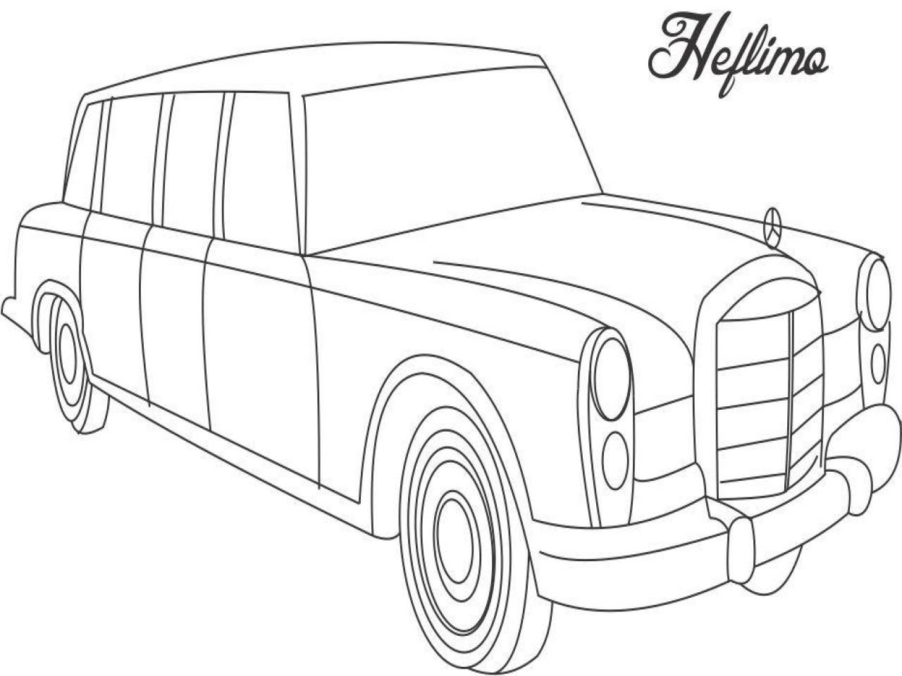 1280x960 Hummer Limo Coloring Pages Vintage Car