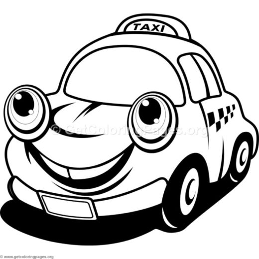 520x520 Antique Car Coloring Pages