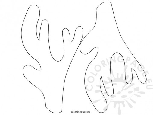 508x381 Reindeer Antlers Coloring Page