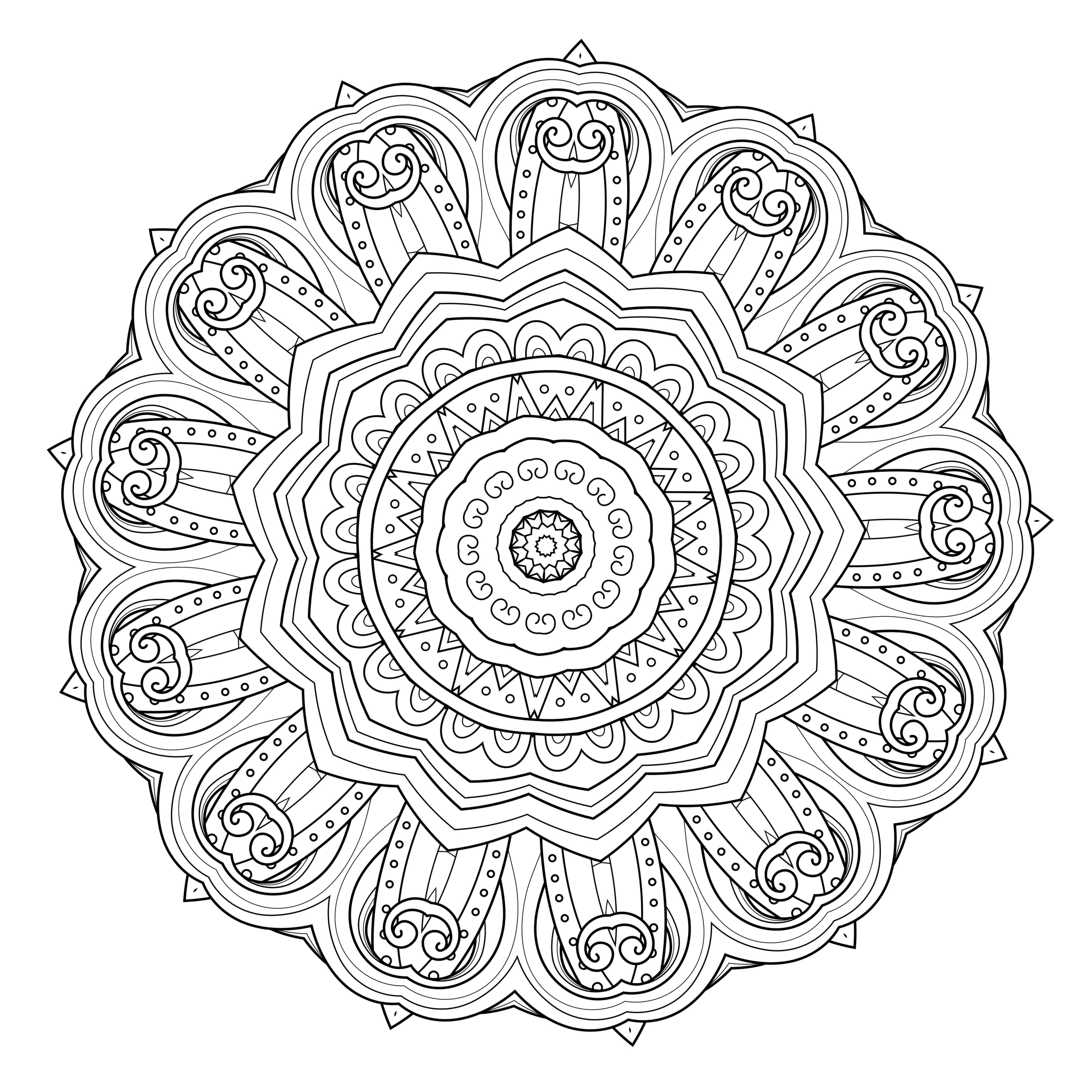 4000x4000 5 Free Printable Coloring Pages Mandala Templates Free
