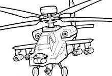 220x150 Incredible Design Ideas Helicopter Coloring Pages Print Apache