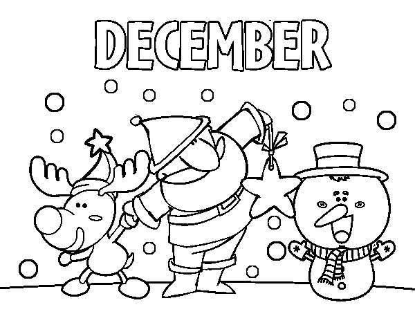 600x470 December Coloring Pages Download December Coloring Page