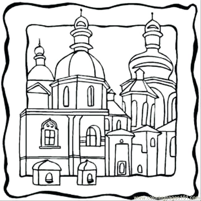 650x650 Building Coloring Page Apartment Big Apartment Building Coloring