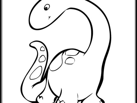 440x330 41 Long Neck Dinosaur Coloring Page, Long Neck Apatosaurus