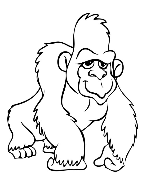600x777 Powerful Ape 18 Printable Gorilla Coloring Pages ( Easy Amp Mandala )