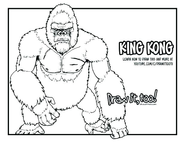 618x477 Animal Coloring Page Coloring Whimsical Animal Ape Gorilla