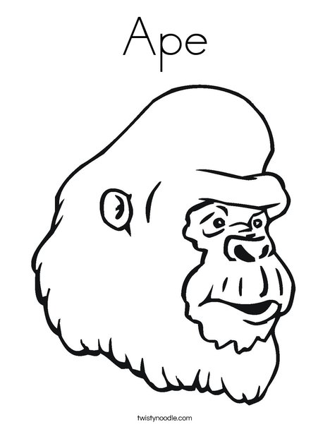 468x605 Ape Coloring Page