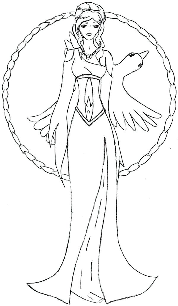 600x1033 Aphrodite Coloring Page Simple Coloring Pages Manga Picture