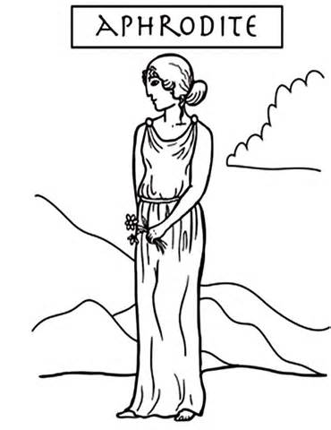 370x480 Aphrodite Coloring Pages