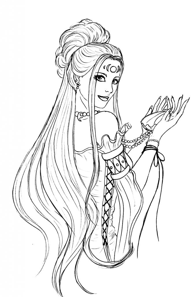 661x1024 Aphrodite Coloring Page