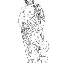 220x220 Asclepius The Greek God Of Medecine Coloring Pages