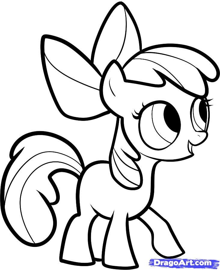 732x900 How To Draw Apple Bloom, Apple Bloom, My Little Pony, Step By Step