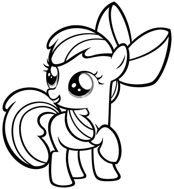 600x650 My Little Pony Apple Bloom Coloring Page