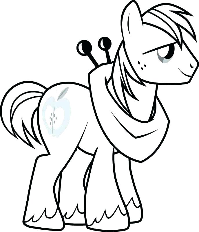 687x802 My Little Pony Applejack And Apple Bloom Coloring Page My Little