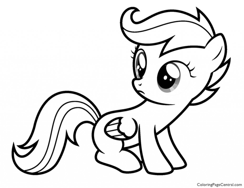 1024x791 My Little Pony Scootaloo 01 Coloring Page Coloring, My Little Pony