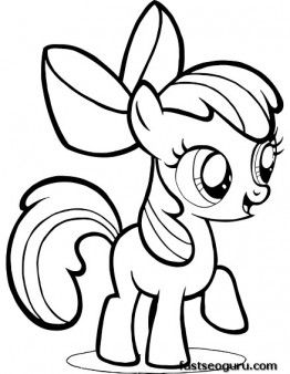 262x338 Printable My Little Pony Friendship Is Magic Apple Bloom Coloring